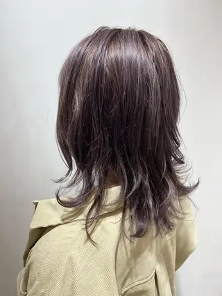 ミディアム カラー 🐺ウルフ/レイヤー 似合わせ‎🤍沙羅のヘアスタイル