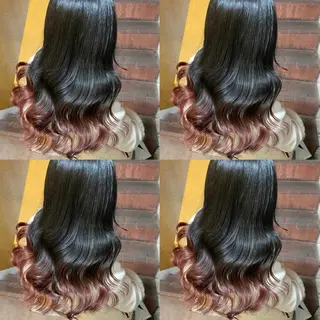 ロング カラー ヘアアレンジ 🦋韓国ヘア 坂本 菜摘🦋のヘアスタイル