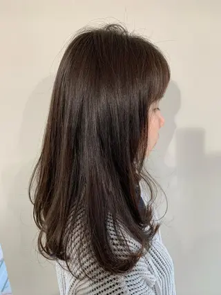 セミロング カラー パーマ ヘアアレンジ 加藤 綾華のヘアスタイル