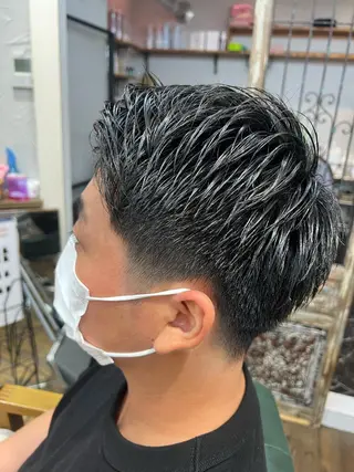 ショート メンズ 髪質改善/縮毛矯正/ 超高濃度水素ケアのヘアスタイル