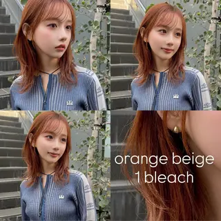 カラー 🎗️ブリーチ 🎗️ダブルカラーのヘアスタイル