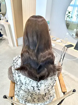 ロング カラー ulu名古屋栄所属・落合しほ/韓国ヘア/ 髪質改善/縮毛矯正のヘアスタイル