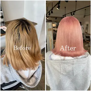 ミディアム カラー ムラ修正/ ハイトーン💖Riaのヘアスタイル
