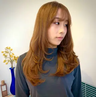 セミロング カラー特化/ブリーチ 梅田中崎町/あかりのヘアスタイル