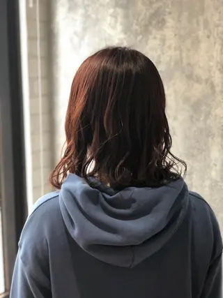 ミディアム カラー れな/Zina博多 トレンド/顔周りのヘアスタイル