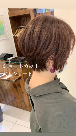 ショート カラー 似合わせカラー/艶 髪質改善/ヨシザキのヘアスタイル