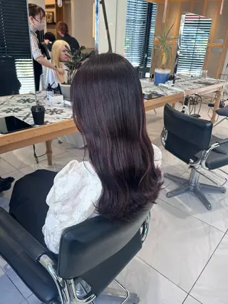 セミロング カラー miko🪽地毛風/ ハイトーン/レイヤーのヘアスタイル