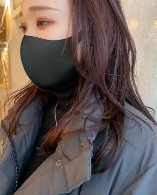 ロング カラー ウツワ所属・高円寺/loca/ 田中南帆のヘアスタイル