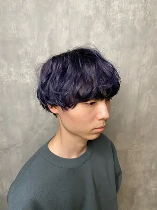 ショート カラー メンズ 💫miyu💫デザ インカラー/アレンジのヘアスタイル
