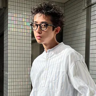 ショート パーマ メンズ スパイキーショート/ メンズヘア/hugeのヘアスタイル