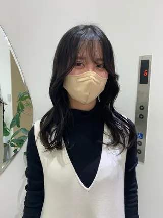 ロング 韓国ヘア🇰🇷/ 顔周り/松田光里のヘアスタイル