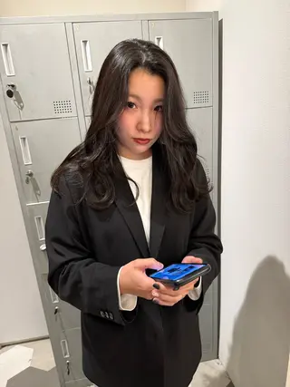 セミロング カラー ブリーチ/アレンジ 天満/chihiroのヘアスタイル