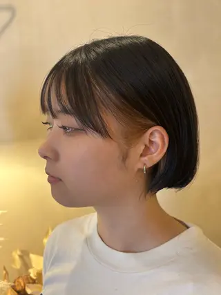 ミディアム カラー シンバヒナノ/パーマ レイヤーカット/ボブのヘアスタイル