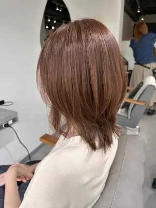 ミディアム カラー 白髪女性専門店: elpisのヘアスタイル