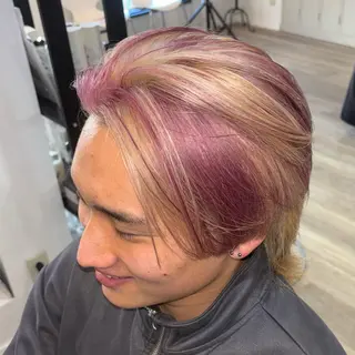 ミディアム 🎀ハイトーン/ 艶カラー/夕月🎀のヘアスタイル