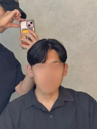 ショート パーマ メンズ 韓国メンズヘア/ ダウンパーマ/歩夢のヘアスタイル