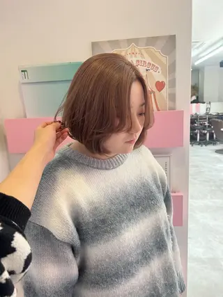 ショート カラー 🎀ダブルカラー/ ピンク×ガーリー🎀のヘアスタイル