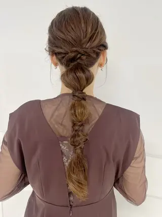 ロング ヘアアレンジ りおな/エクステ /ミルクティーカラーのヘアスタイル