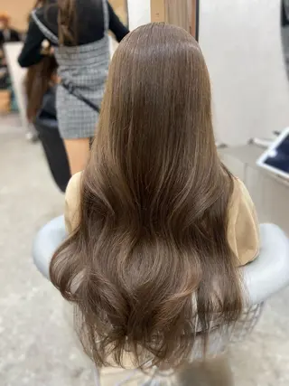 ロング カラー 新宿/韓国ヘア 中明度カラー/かやのヘアスタイル