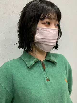 ショート パーマ ボブパーマコテ巻き風 パーマNo1深江秀平のヘアスタイル