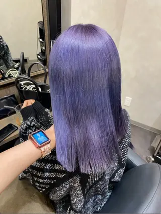 ミディアム ななみ/博多/ ブリーチ/髪質改善のヘアスタイル