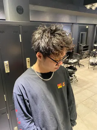 ショート ヘアアレンジ メンズ メンズ専門 美容師✨ アメ村 堀江颯瑛のヘアスタイル