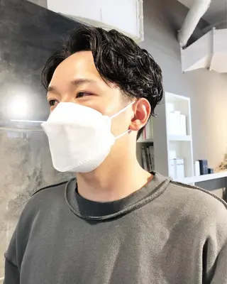 パーマ ヘアアレンジ メンズ ainico+所属・メンズ特化✂️栗原 侑也のヘアスタイル