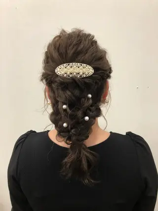 セミロング ヘアアレンジ Asian Hair &Eyebrowのヘアスタイル