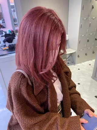 セミロング カラー ヘアアレンジ ダブルカラー 韓国ヘアKYONのヘアスタイル