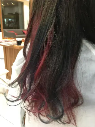 セミロング カラー 白髪ぼかしハイライト 柳川拓哉のヘアスタイル