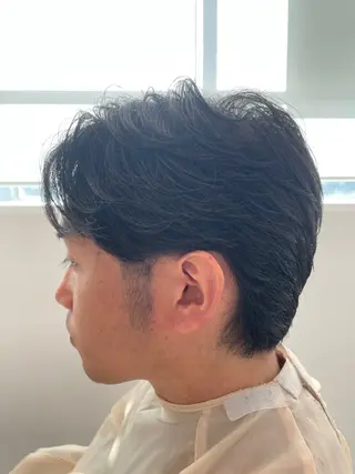 メンズ 女性モデル募集中‼️ メンズパーマ片岡優介のヘアスタイル