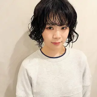 ショート カラー パーマ CODE.LINE所属・中川 竜誠のヘアスタイル