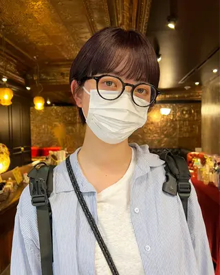 ショート カラー haco＋所属・圧倒的デザイン力 店長🎨RENAのヘアスタイル