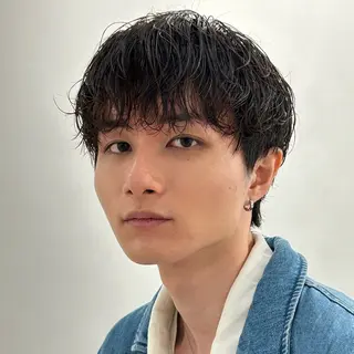 ショート パーマ メンズ LIVEIL所属・リベイルけんた モデル募集のヘアスタイル