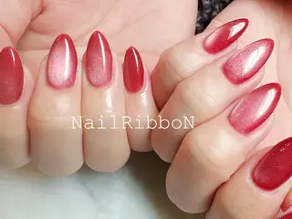 ネイル ネイルリボン 受付スタッフのネイルデザイン
