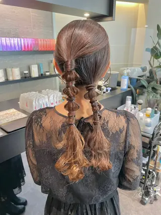 セミロング ヘアアレンジ ダブルカラー🦖 /髪質改善⚡️しおりのヘアスタイル