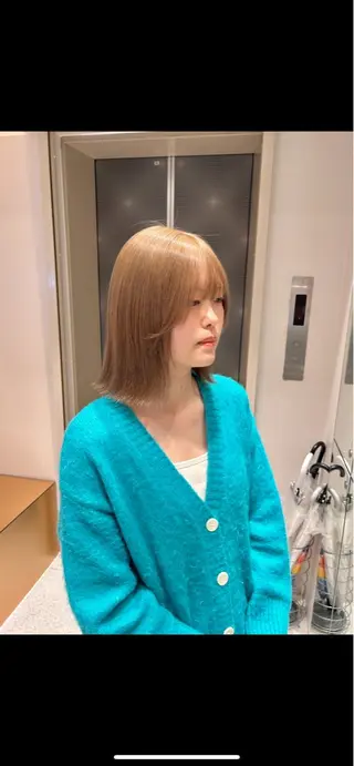 カラー 暖色カラ-ෆ˚顔周り 🎀ོ白岩亜実🎀ོのヘアスタイル