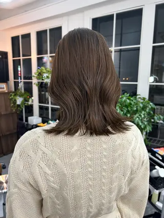 ミディアム カラー レイヤーボブ/ 艶カラー/サナ🌼のヘアスタイル
