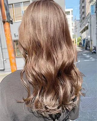 ミディアム カラー ヘアアレンジ ササキカズマ〻透明感 〻色落ち〻赤み消しのヘアスタイル