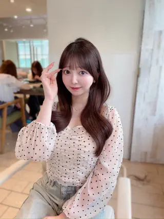 ミディアム アフロートディル表参道店所属・艶髪カラー/レイヤー カット/表参道　寺崎のヘアスタイル