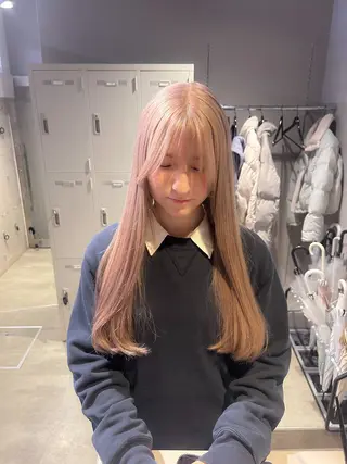 ロング カラー パーマ ヘアアレンジ メンズ ブリーチなしカラー/ ブラウン/レイヤーのヘアスタイル