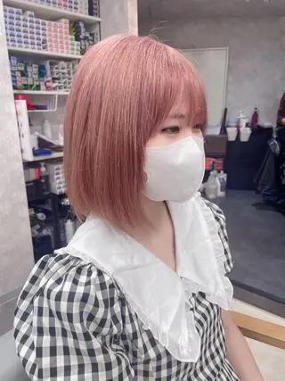 セミロング カラー レイヤー/ウルフ ハイトーンhiroのヘアスタイル