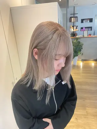 ミディアム N＋所属・前田 菜奈子のヘアスタイル