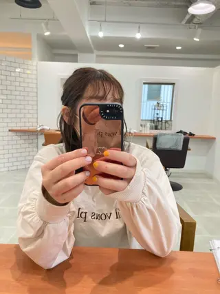 ミディアム カラー パーマ お洒落パーマ/ 艶カラー/michiのヘアスタイル