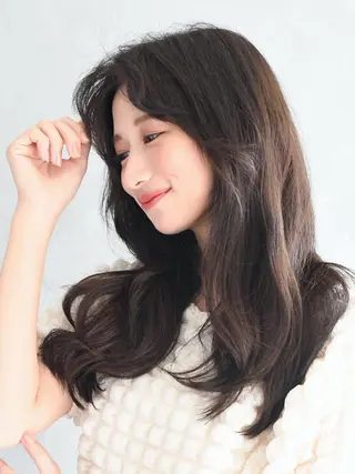 ロング カラー パーマ 💎ハイライトカラー /髪質改善カラー💎のヘアスタイル