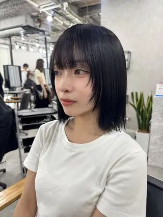 ミディアム カラー 赤み無し柔らかカラー 【梅田】madokaのヘアスタイル