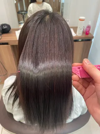 ミディアム カラー パーマ ヘアアレンジ 艶髪/髪質改善/ 縮毛矯正⭐️熊野未来のヘアスタイル