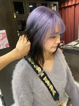 ミディアム ホワイト/店長/カラ ー講師/錦糸町/岩崎のヘアスタイル