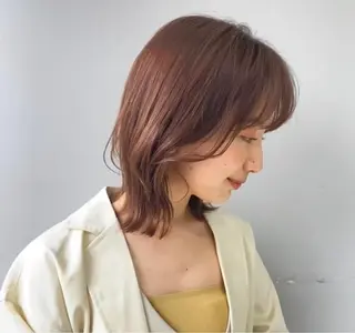 ミディアム カラー 顔まわり/ボブウルフ 🤍愛唯(めい)のヘアスタイル