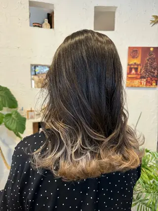 ロング カラー 🌸小掛🌸 豊橋外国人風カラーのヘアスタイル